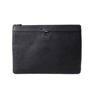 Louis Vuitton Monogram Shadow Black Pochette Discovery Clutch Bag